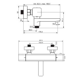 Смеситель для ванны и душа Damixa Gala 533000300 черный